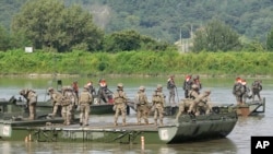 2023年8月，美韩士兵参加“乙支自由护盾2023”军演。