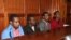 FILE - This picture taken on Nov. 14, 2013 shows (from L) four men charged in connection with the Westgate mall massacre, Mohamed Ahmed Abdi, Liban Abdullah Omar, Adan Mohamed Ibrahim, and Hussein Hassan Mustafa sitting at court in Nairobi. 