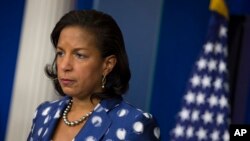 Konseye Sekirite Nasyonal sou Prezidan Barack Obama a, Susan Rice. (Foto: AP/Evan Vucci, 22 jiyè 2015). 