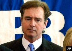 FILE - Democratic Representative Brian Higgins of New York told VOA that he had expected a close finish in the Iowa caucuses because a sizable, long-standing lead like Hillary Clinton had in the polls "is very, very difficult to sustain."