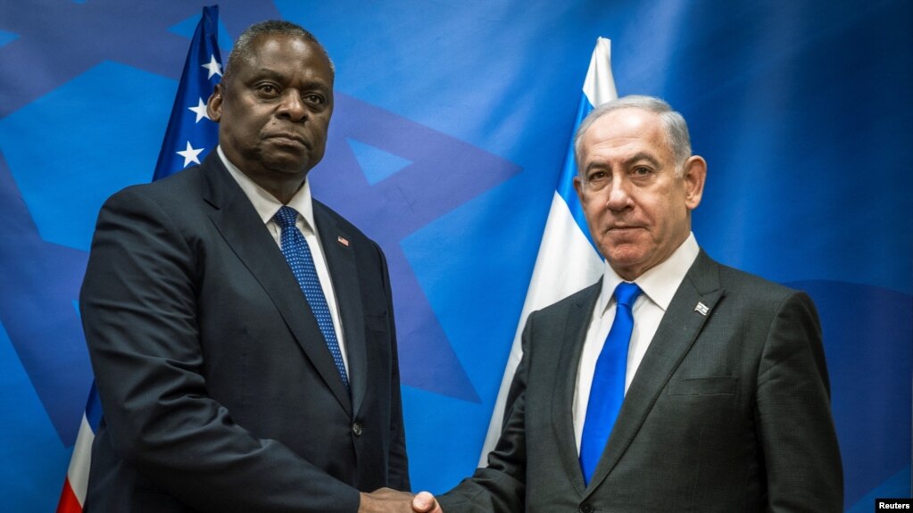 Bộ trưởng Quốc phòng Lloyd Austin gặp Thủ tướng Israel Benjamin Netanyahu trong chuyến thăm Israel mới đây.