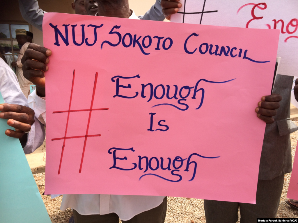 Kungiyar 'Yan Jaridu Sun Yi Zanga Zanga A Sokoto