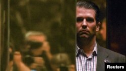 Fue la tercera entrevista de Donald Trump Jr. con investigadores del Congreso sobre la interferencia rusa en las pasadas elecciones de EE.UU.