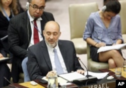Ron Prosor, Permanent Representative of Israel to the United Nations, addresses the Security Council meeting on the situation of the Middle East, July 26, 2011