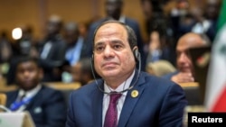 Egypt's President Abdel-Fattah el-Sissi listens at the opening ceremony of the African Union summit in Addis Ababa, Ethiopia, Jan. 28, 2018.