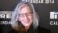 U.S. photographer Annie Leibovitz poses at the launch of the Pirelli Calendar 2016 in London, Nov. 30, 2015. 