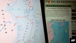 အရှေ့တရုတ်ပင်လယ်ပြင်အတွင်း တရုတ်ဝေဟင်ကာကွယ်ရေးဇုန်နယ်မြေပြ မြေပုံအသစ်။ 