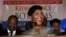 Atlanta mayoral candidate Keisha Lance Bottoms declares victory during an election-night watch party, Dec. 6, 2017, in Atlanta. 