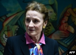 UNICEF Executive Director Henrietta Fore is pictured during an interview with AFP on April 3, 2019.