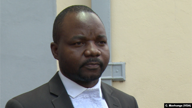 Tonderai Bhatasara of Zimbabwe Lawyers for Human Rights said he was not surprised by what he called tactics by state prosecutions to make his client stay longer in prison, Jan. 25, 2019, in Harare.