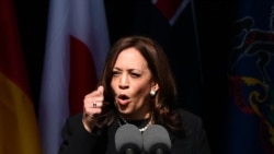 Vice President Kamala Harris speaks during a memorial for the passengers and crew of United Flight 93, Sept. 11, 2021, in Shanksville, Pennsylvania, on the 20th anniversary of the Sept. 11, 2001, attacks.