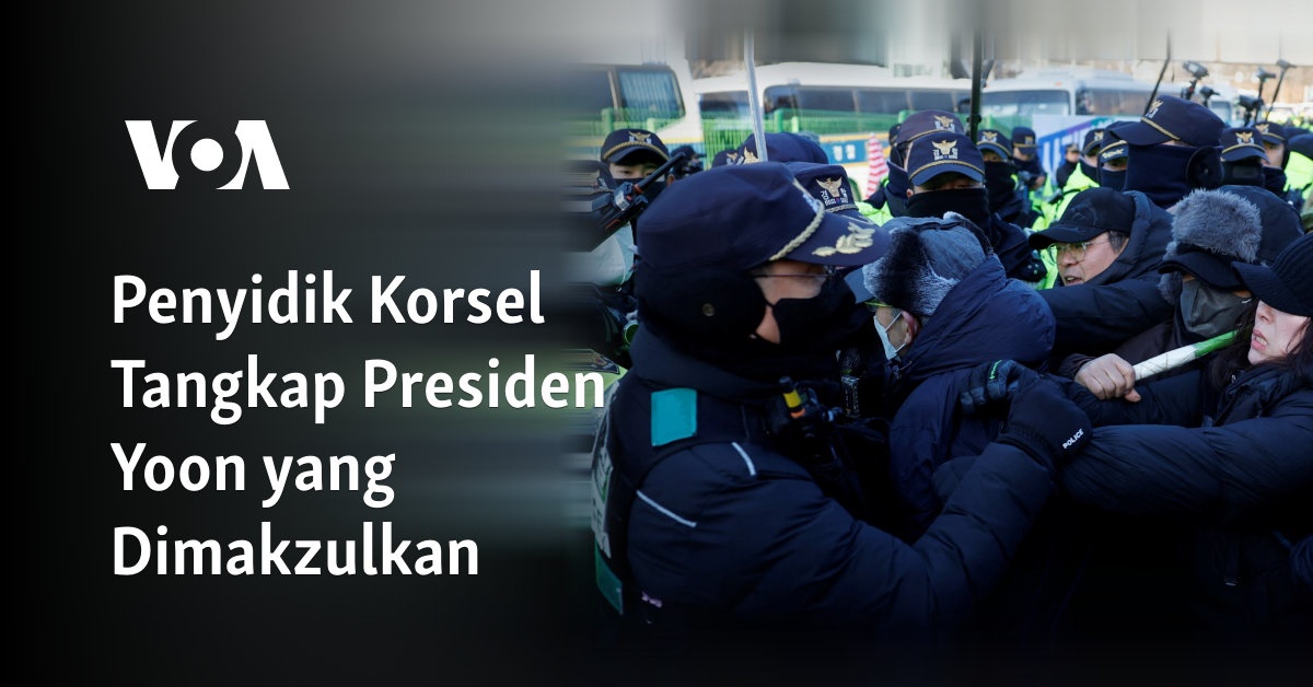 Penyidik Korsel Tangkap Presiden Yoon yang Dimakzulkan