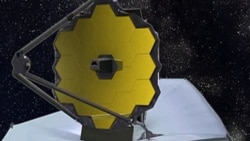 An artist's picture of what the James Webb Space Telescope will look like in orbit