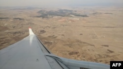 지난 2월 항공기에서 촬영한 평양 북부의 농경지. 북한은 올해 기록적인 가뭄을 겪고 있다.