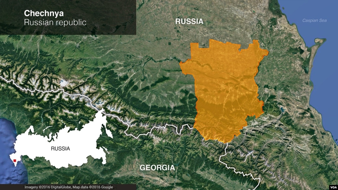 map of chechnya 