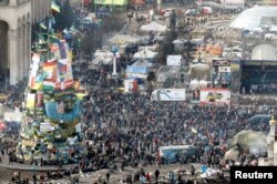 Kiyevdə hökümət əleyhinə mitinqlər, 20 fevral, 2014-cü il.