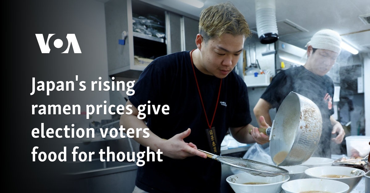 Japan's rising ramen prices give election voters food for thought