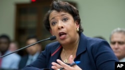 Attorney General Loretta Lynch testifies on Capitol Hill in Washington, July 12, 2016, before the House Judiciary Committee.