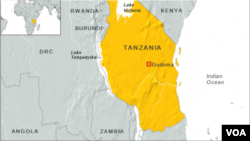 Carte de la Tanzanie.