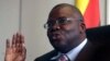 Tendai Biti, lors d'une conférence de presse à Harare le mercredi 18 février 2009. (Photo AP)