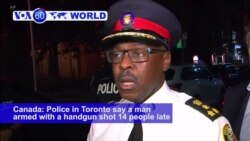 VOA60 World PM - Man Firing Into Toronto Cafes Shoots 14 People, Killing 2