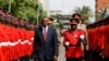 Kenya's President Uhuru Kenyatta inspects the honour guard before the opening of the 11th Parliament at the National Assembly Chamber in the capital Nairobi, Apr. 16, 2013. 