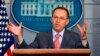 White House Acting Chief of Staff Mick Mulvaney speaks during a press briefing at the White House in Washington, D.C., Oct. 17, 2019. 