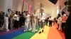 Couples attend a marriage registration event at Paragon shopping mall in Bangkok on Jan. 23, 2025.