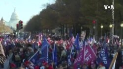 ພວກສະໜັບສະໜຸນ ປ. ທຣຳ ຫຼາຍພັນຄົນ ໂຮມຊຸມນຸມປະທ້ວງ ຢູ່ນະຄອນວໍຊິງຕັນ ໃນມື້ວັນເສົາແລ້ວ