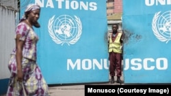 L’entrée principale du siège de la Mission des Nations unies en RDC, à Kinshasa, 9 août 2017. (Twitter/Monusco)