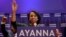 Ửng cử viên đảng Dân chủ chạy đua vào Quốc hội, Ayanna Pressley, vui mừng sau chiến thắng bầu cử sơ bộ, 4/9/2018 