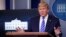 FILE - President Donald Trump speaks about the coronavirus in the James Brady Press Briefing Room of the White House, April 23, 2020.