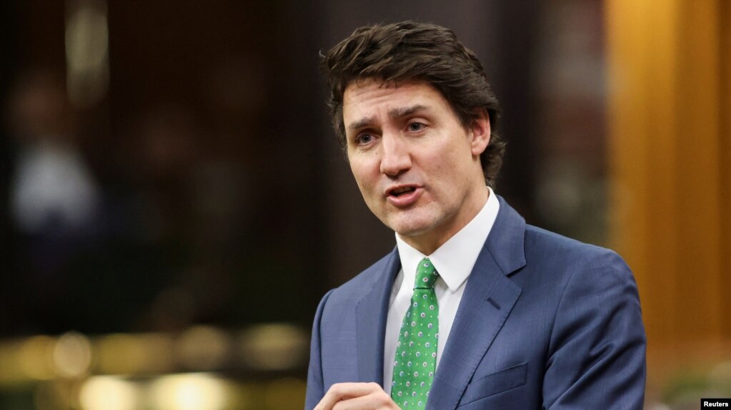资料照片：加拿大总理特鲁多。(photo:VOA)