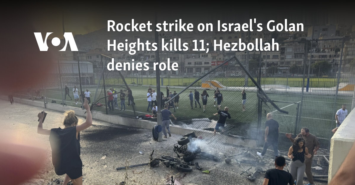 Rocket strike on Israel's Golan Heights kills 11; Hezbollah denies role