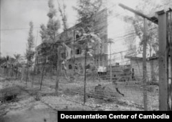 Office S-21, the Khmer Rouge central security office on the site of former Toul Sleng Secondary School, shortly after the overthrown of the DK regime, 1979. (Source: Documentation Center of Cambodia Archive)