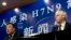 中国政府负责H7N9禽流感梁万年疫情防控事务的负责人梁万年与世界卫生组织在中国的首席代表迈克尔•奥利里