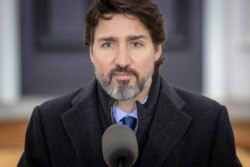 FILE - Canadian Prime Minister Justin Trudeau speaks in Ottawa, Nov. 20, 2020.