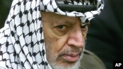 巴勒斯坦已故领导人阿拉法特。