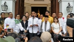 印尼總統佐科·維多多就選舉結果對媒體講話 （2019年4月18日）