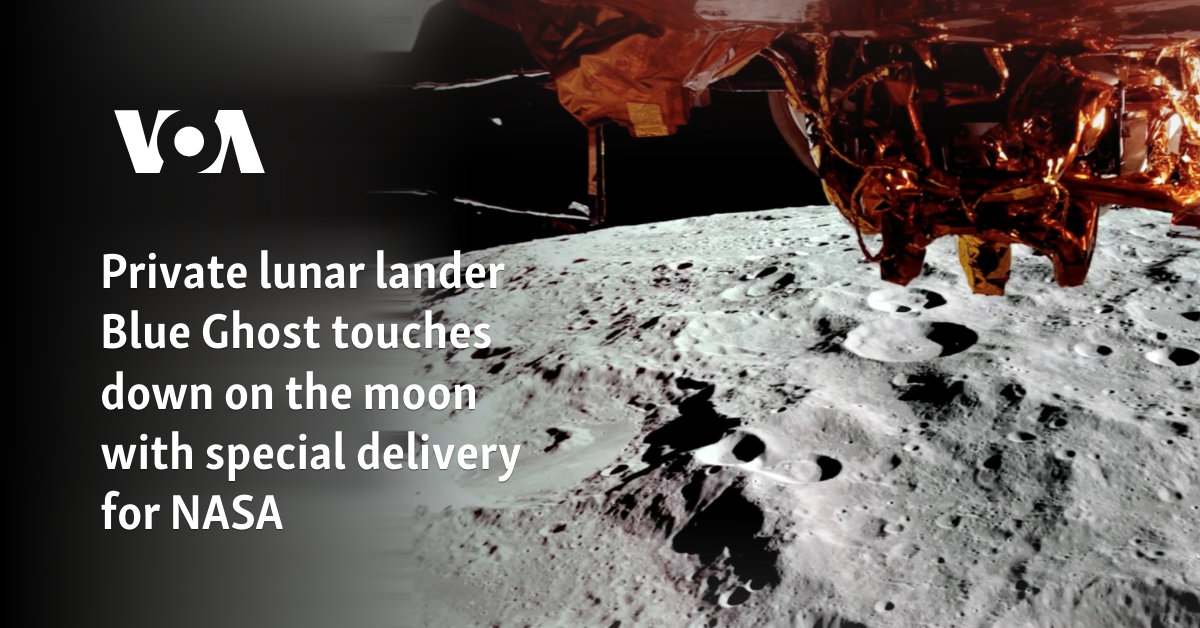 Private lunar lander Blue Ghost touches down on moon with special delivery for NASA