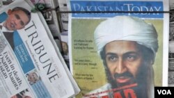 Koran-koran Pakistan memuat berita utama tewasnya Osama bin Laden (3/5).