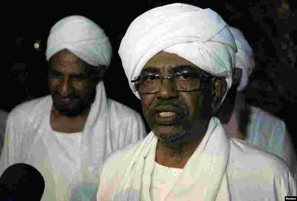 The decision by Sudan's President Omar al-Bashir, shown here at a news conference in August 2013, to lift fuel subsidies triggered mass protests. Bashir says the protests are an attempt to oust him.
