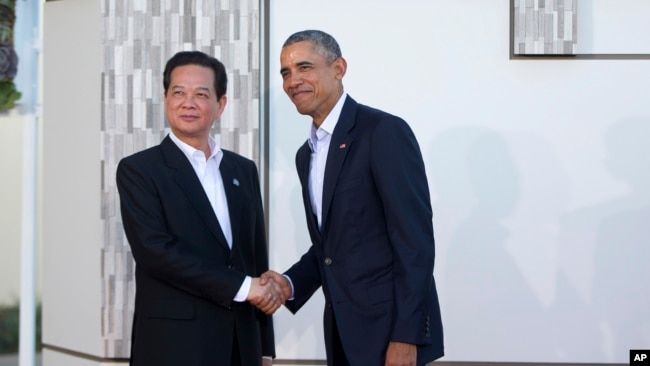 Thủ tướng Nguyễn Tấn Dũng và Tổng thống Mỹ Barack Obama, Hà Nội, ngày 15/02/2016.