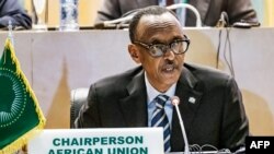 Président Paul Kagame ya Rwanda mpe mokambi ya Union africaine na bokutani na Addis Abeba, Ethiopie, 17 janvier 2019.