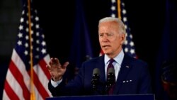 前副總統拜登(Joe Biden)2020年6月25日在賓夕法尼亞州競選（路透社）