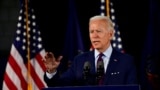 前副总统拜登(Joe Biden)2020年6月25日在宾夕法尼亚州竞选（路透社）