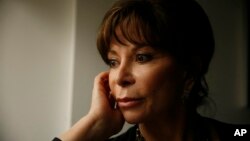 In this May 3, 2010 photo, Chilean writer Isabel Allende is interviewed at the offices of The Associated Press in New York. (AP Photo/Peter Morgan)