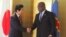 Président Félix Tshisekedi na Premier ministre ya Japon Shinzo Abé na Yokohama, Tokyo, Japon, 30 août 2019. (Facebook/Présidence RDC)