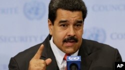 Le président du Venezuela Nicolas Maduro au siège des Nations unies le 28 juillet 2015.