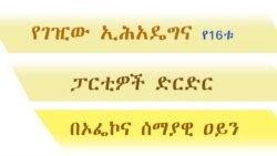 የገዢው ኢሕአዴግና የ16ቱ ፓርቲዎች ድርድር - በኦፌኮና ሰማያዊ ዐይን